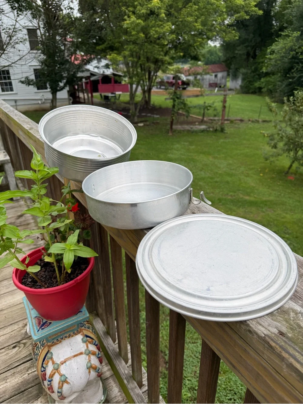 Vintage Regal Aluminum Cake & Pie Carrier: 2-Tier Locking Rustic Patina 1950’s